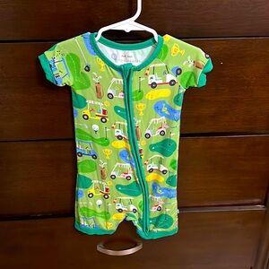 Little Sleepies Shorty Zippy size 2T (Fairway Fun print)